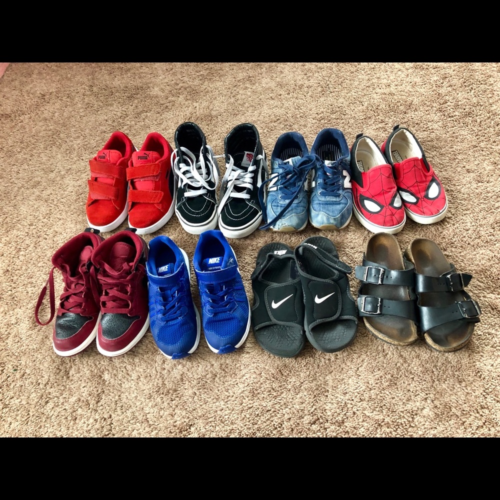 Whole bundle sell ONLY. 9pairs of Toddler sneakers